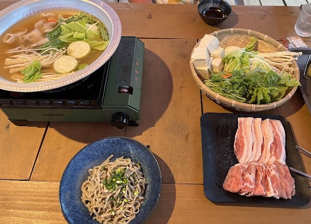 【与那国島/ディナー】スタッフ一押し☆特製出汁で食べる沖縄県産あぐー豚のしゃぶしゃぶコース《〆はご当地あざみ麺》星空鑑賞も♪（No.8）