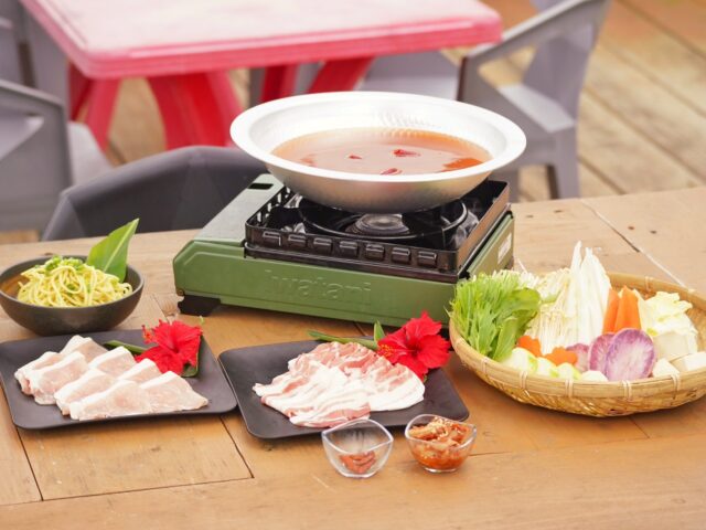 【与那国島/ディナー】自家製キムチが自慢！沖縄県産あぐー豚と与那国産島唐辛子のピリ辛鍋☆《最大8名予約可能》